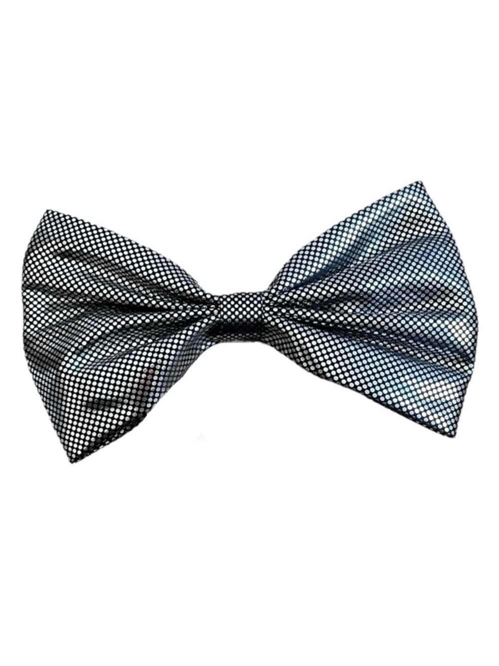 4/$25 Silver Metallic Black Polka Dot Bow Girls Hair Clip